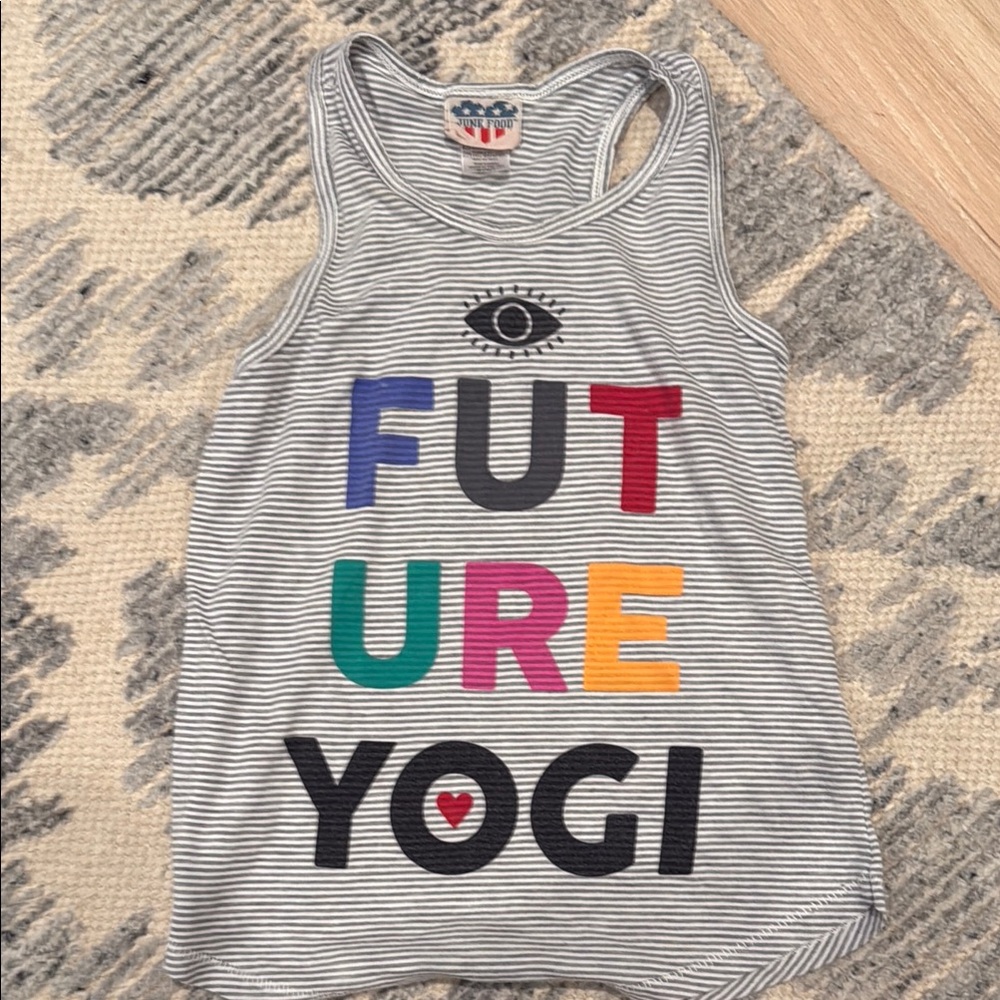 Junk Food Clothing Black and White Tank Top Athletic Style